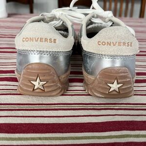 Converse Run Star Trainer Metallic Canvas Sneakers | Women’s 9 | A15189C